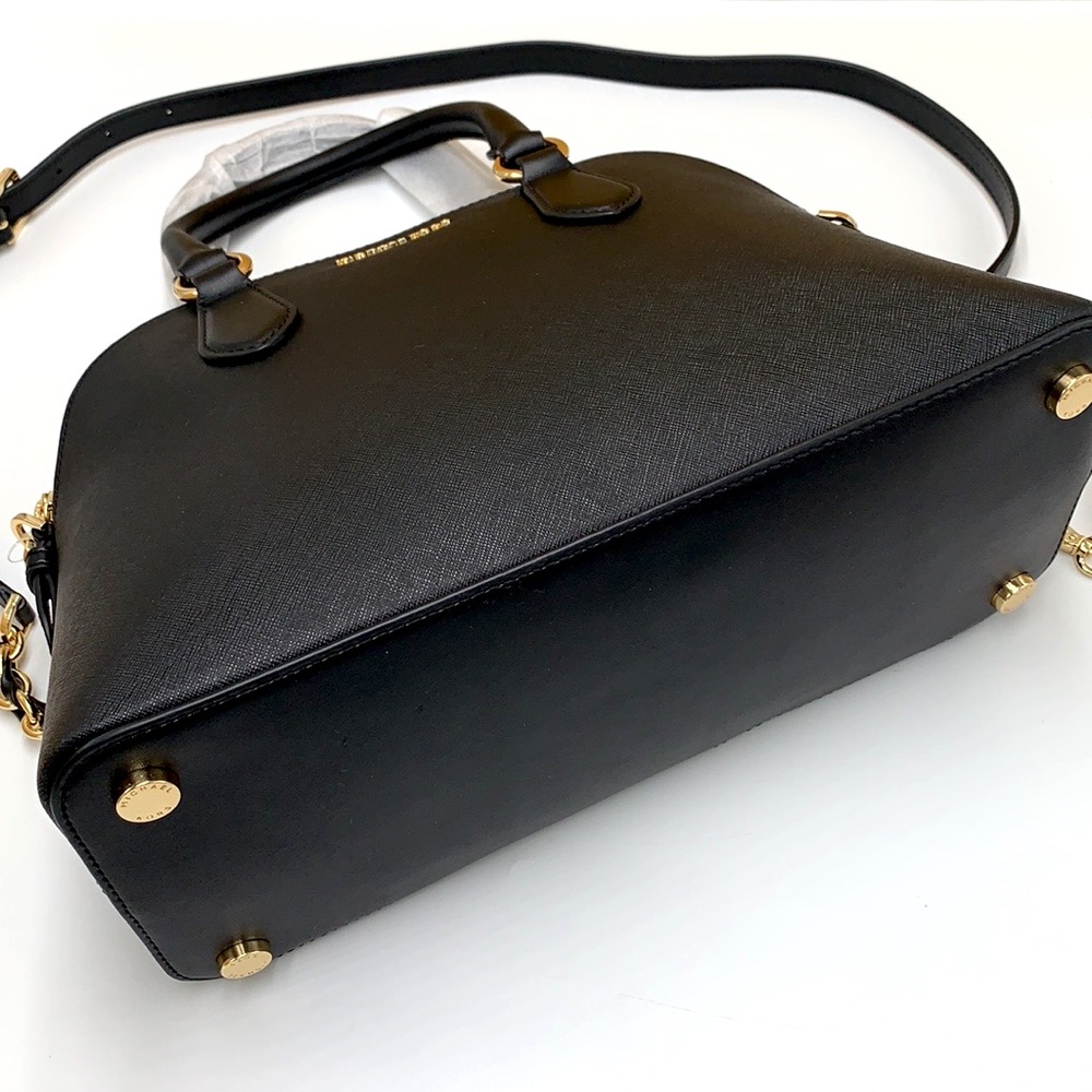 MICHAEL KORS
(NWT
Veronica Medium Saffiano Leather Dome
Satchel BLACK COLOR - Picture 13 of 14